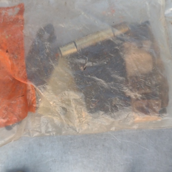 Vintage Brown Lock Set with Brass Hardware - Picture 2 of 4